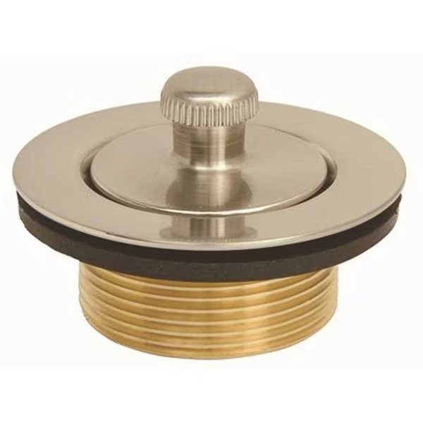 Lift- and -Turn Bathtub Drain W/ Bushing in Brushed Nickel Brushed Nickel Finish, Proplus, Mfr#: 173103